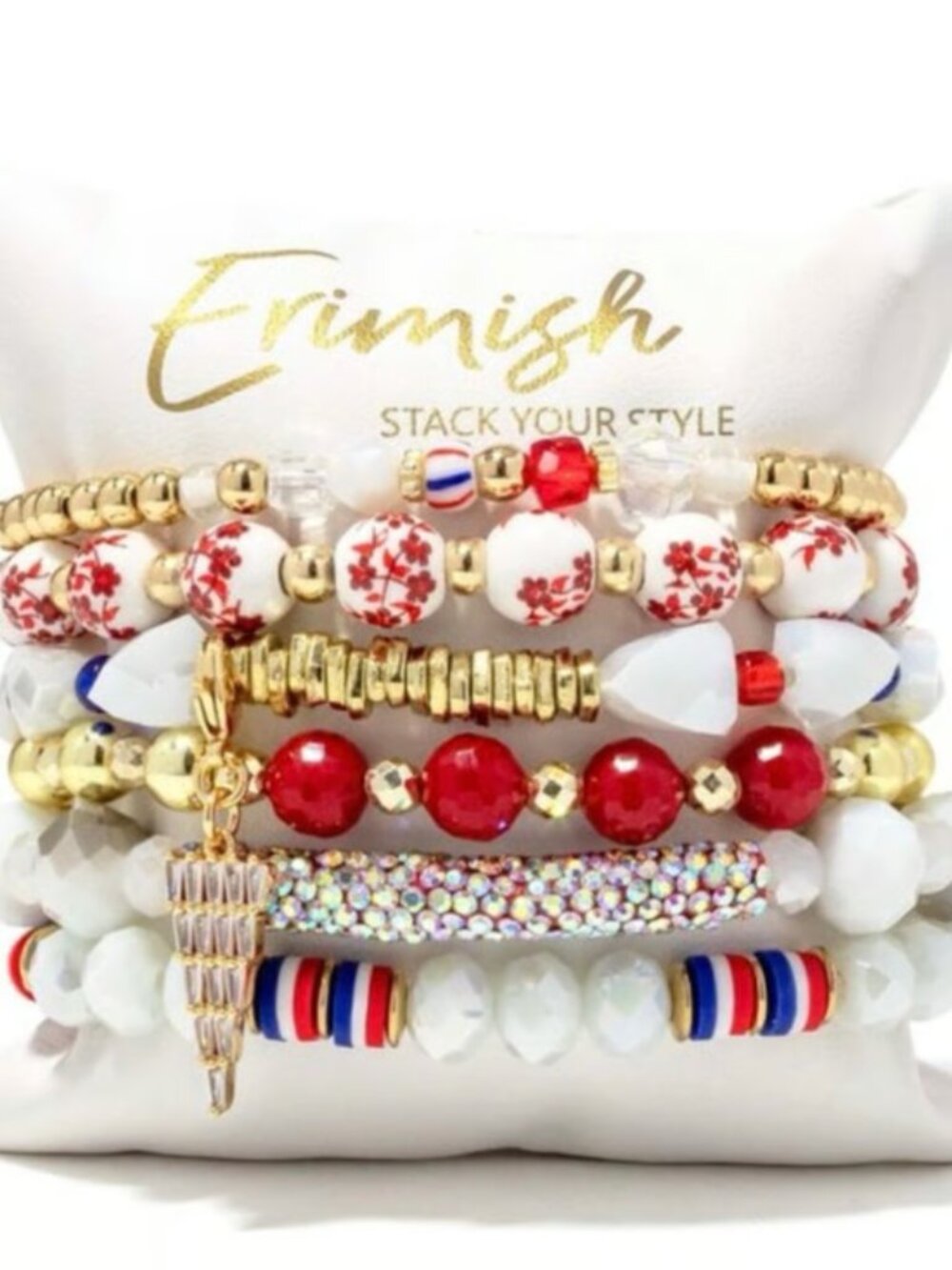Erimish Americana Pillow Stack Bracelets